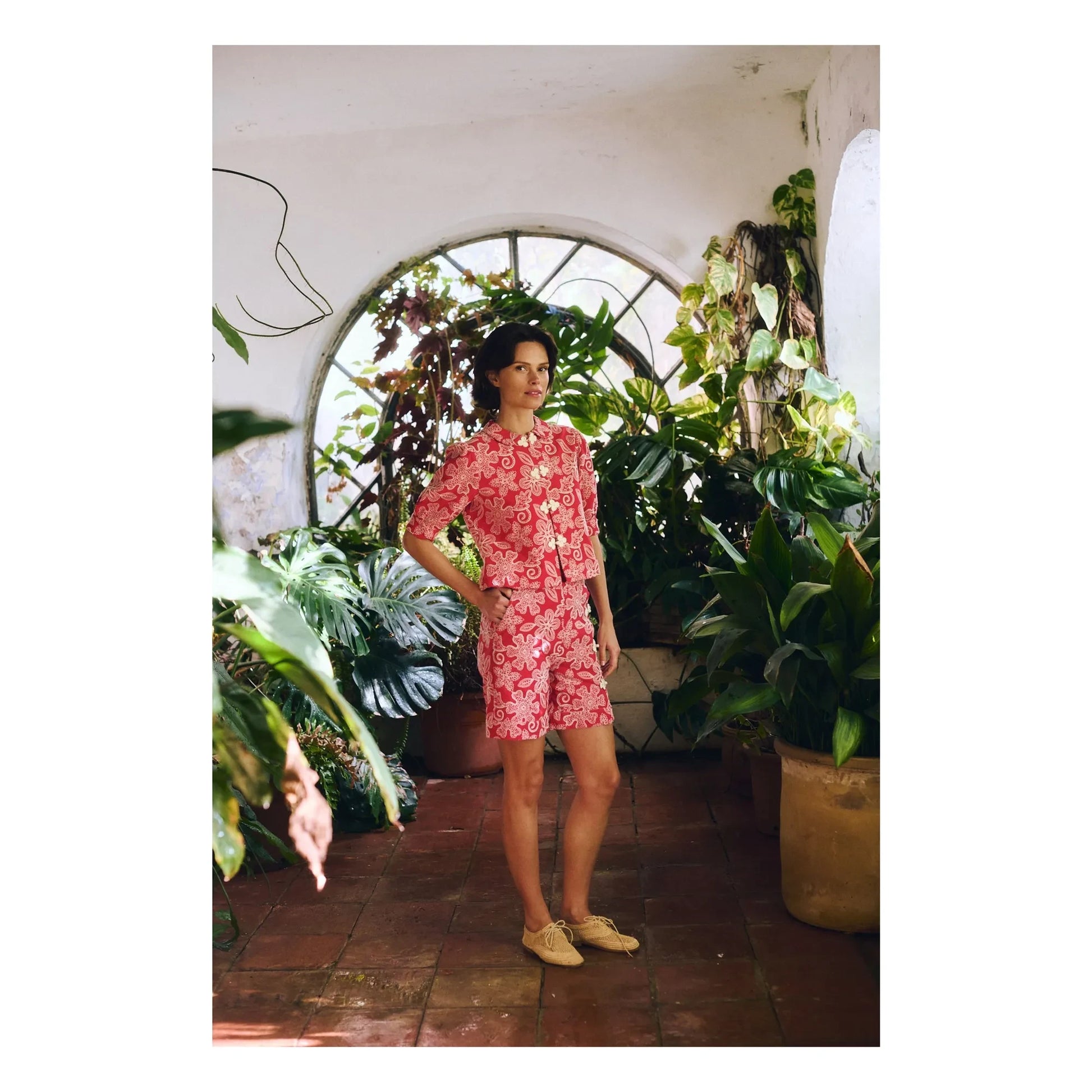 Maria de la Orden - Silene Cotton shorts | Red