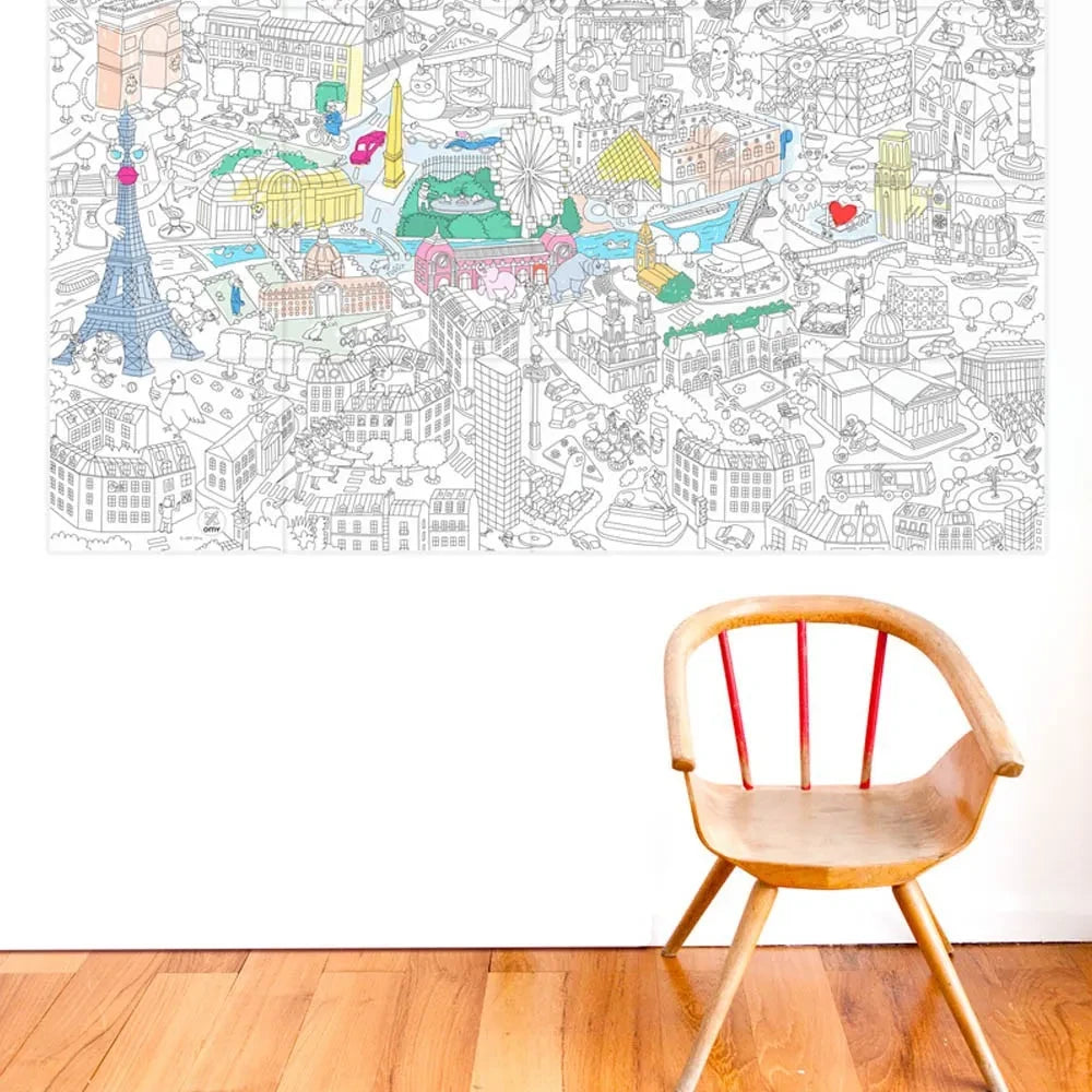 Omy - Giant Paris Colouring-in Poster