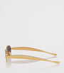Bottega Veneta Gold Oval Sardine Sunglasses