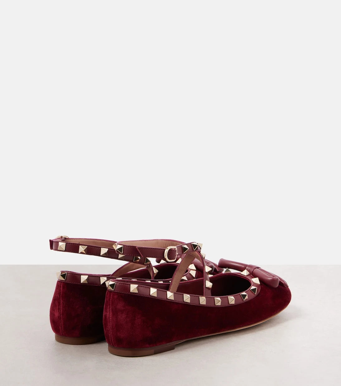 Valentino Garavani - Rockstud velvet ballet flats