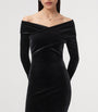 Velvet Delta Midi Dress BLACK