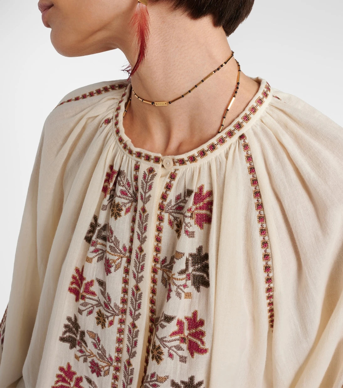 Marant Etoile - بلوزة Lynne قطنية مطرزة