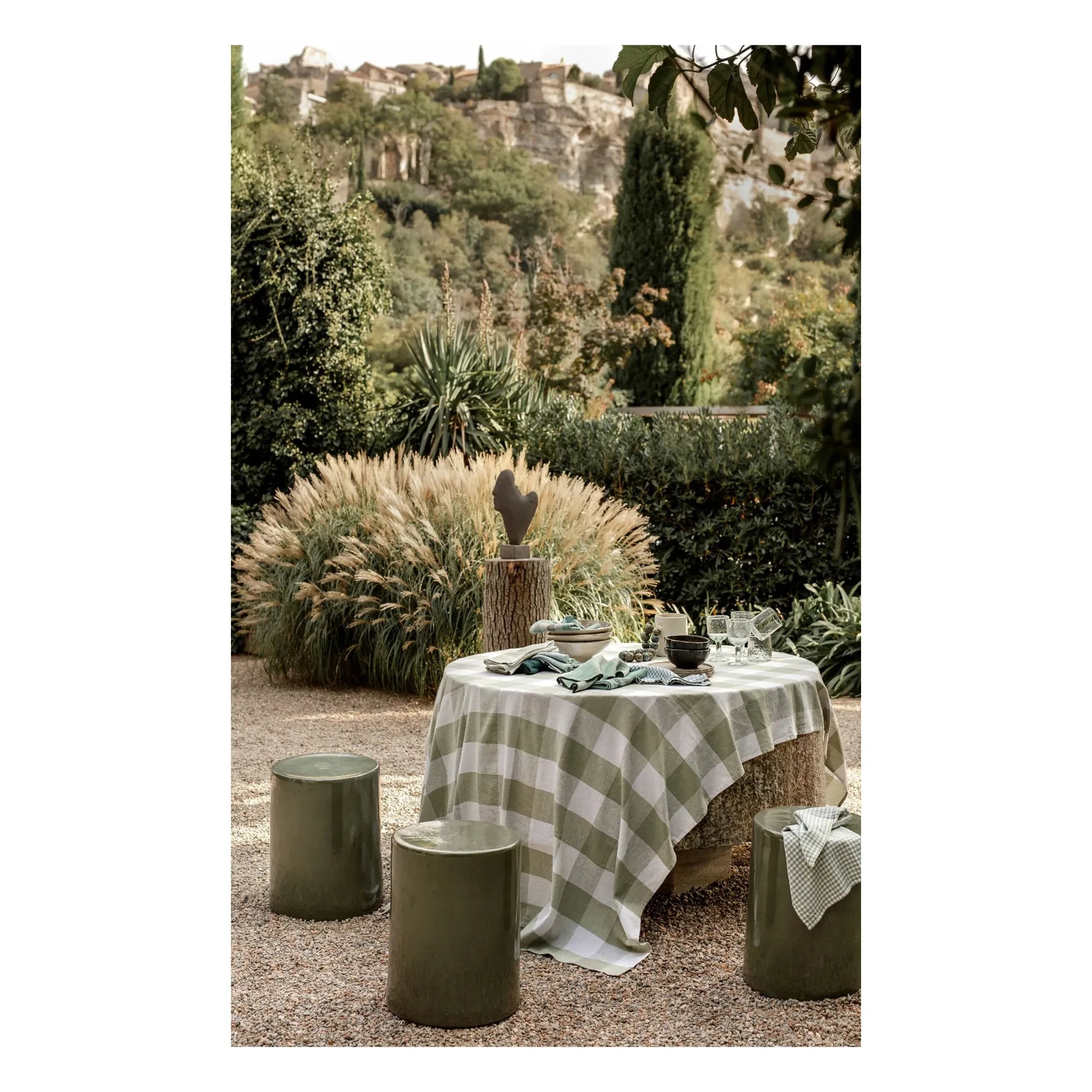 Haomy - Palma II mestizo napkin | Almond green