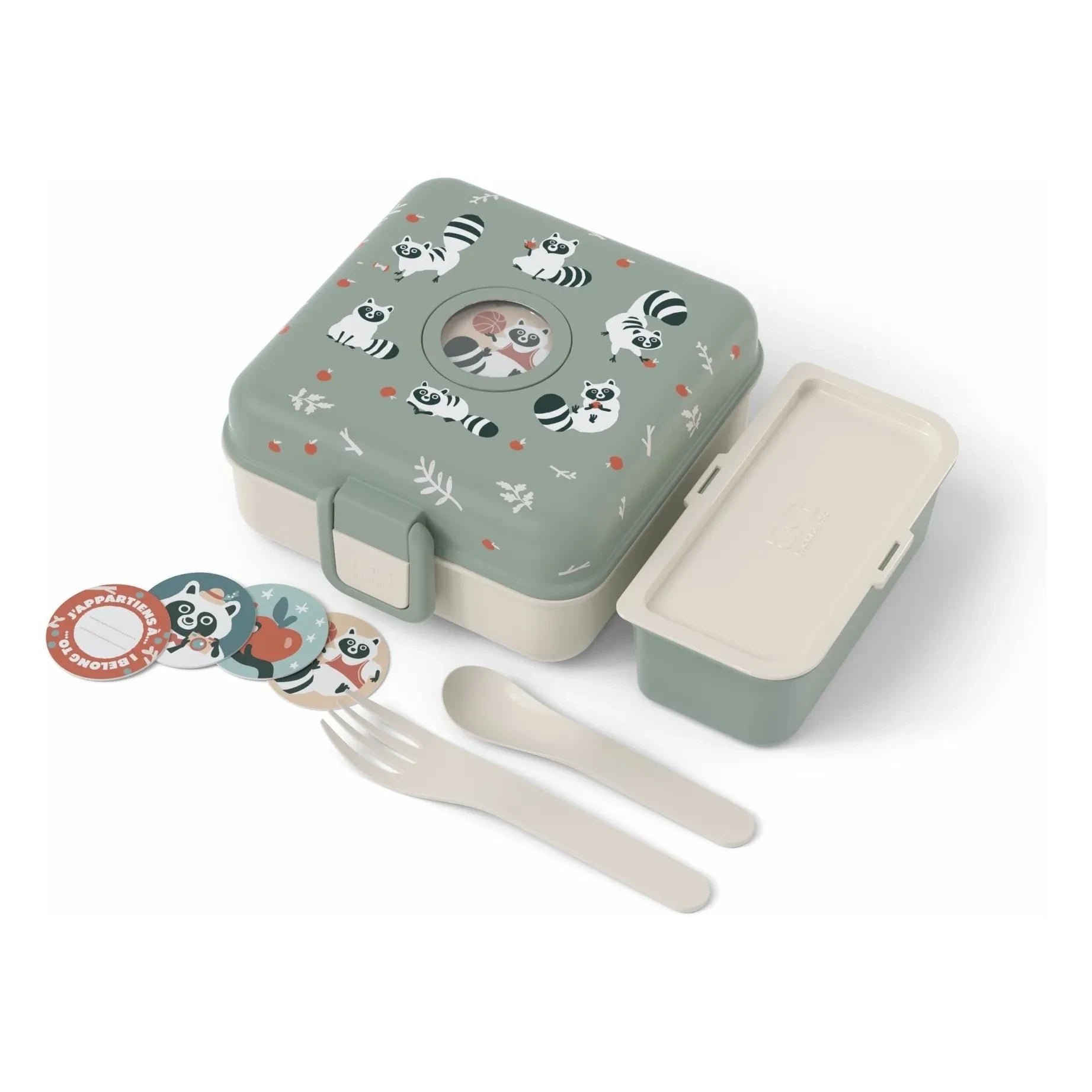 Monbento - Lunch box Snacky Raccoon | Green