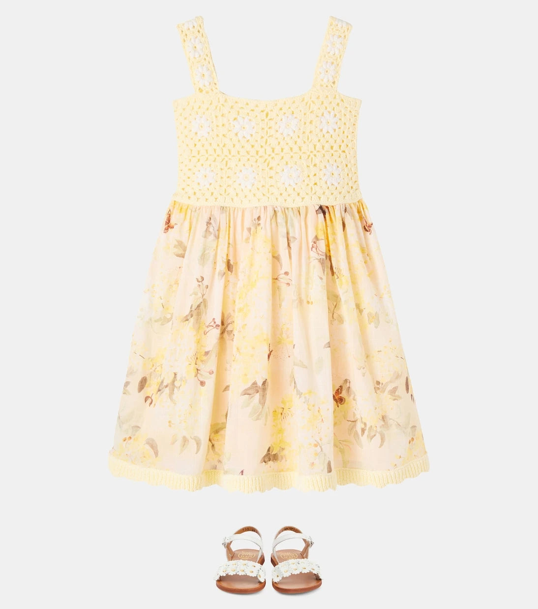 Zimmermann Kids - Cascadian crochet floral cotton dress
