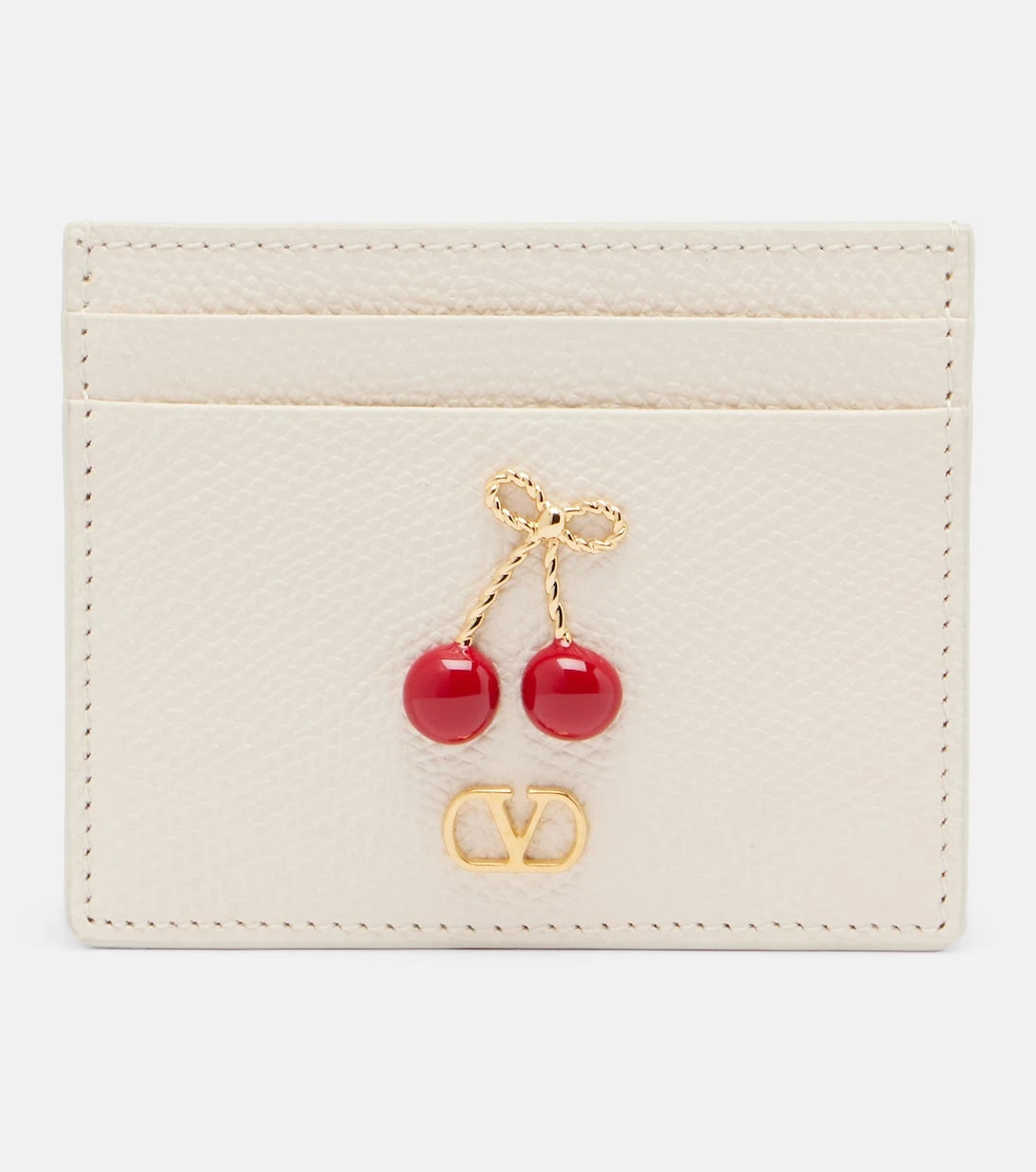 Valentino Garavani - Embellished leather card holder