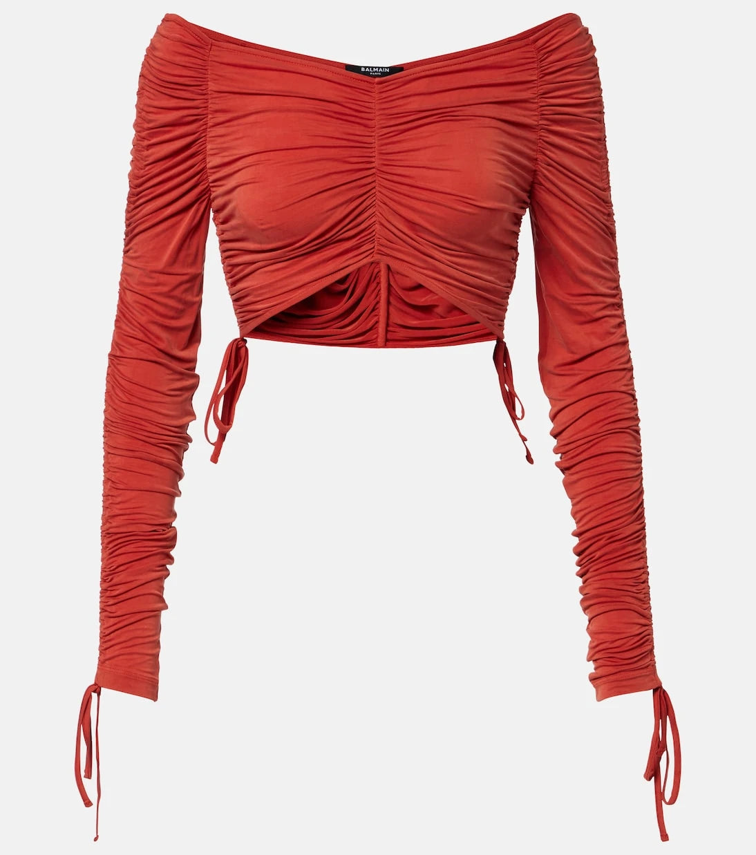 Balmain - Büzgülü jarse büstiyer