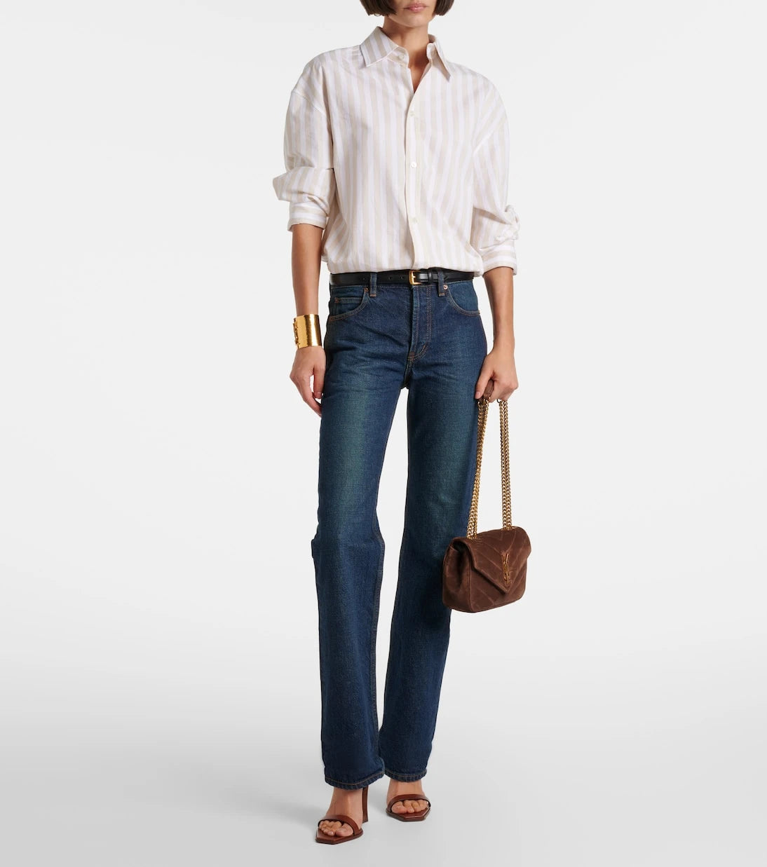 Saint Laurent - Loulou Small matelassé suede shoulder bag
