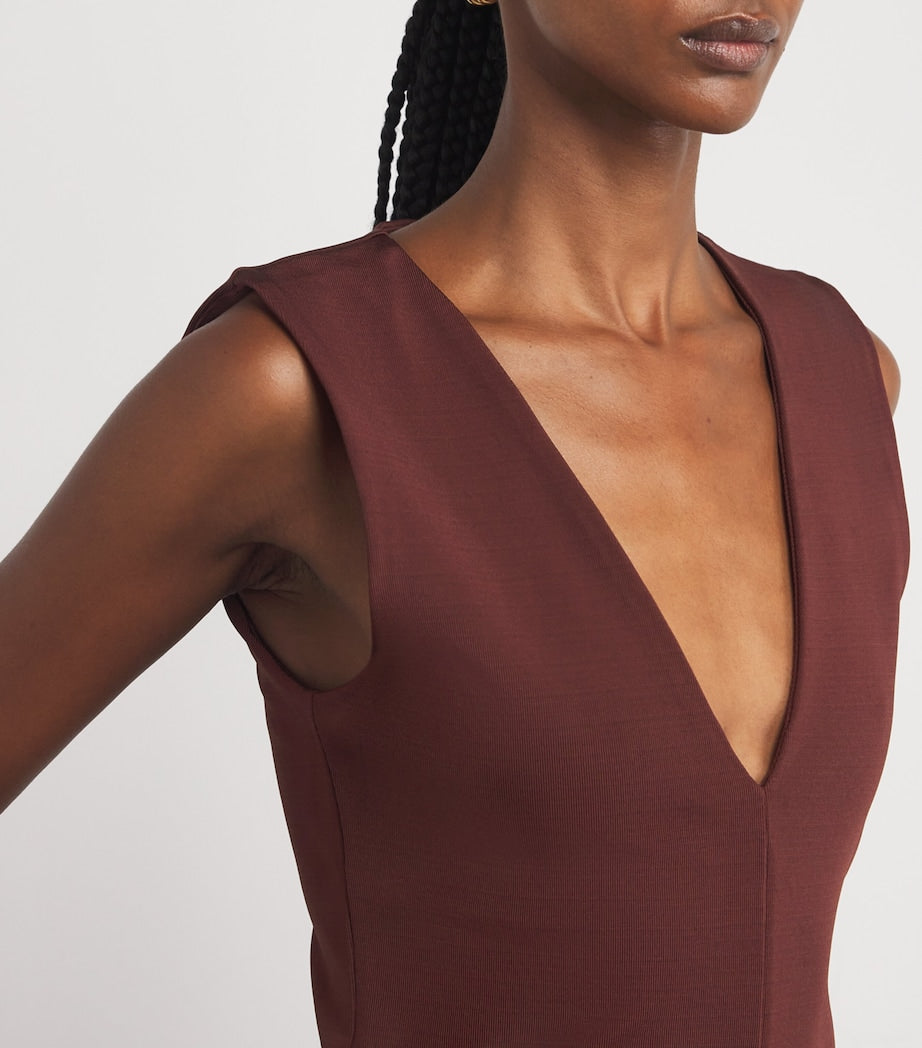 Cotton Knit Midi Dress JAVA