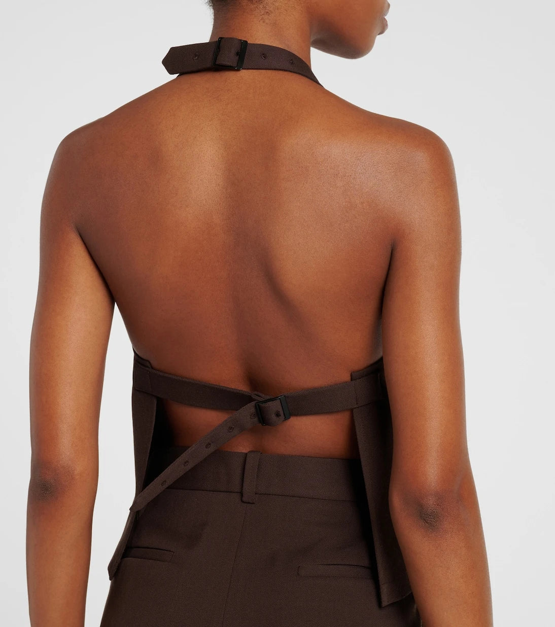 Wardrobe.NYC - Open-back halterneck wool top