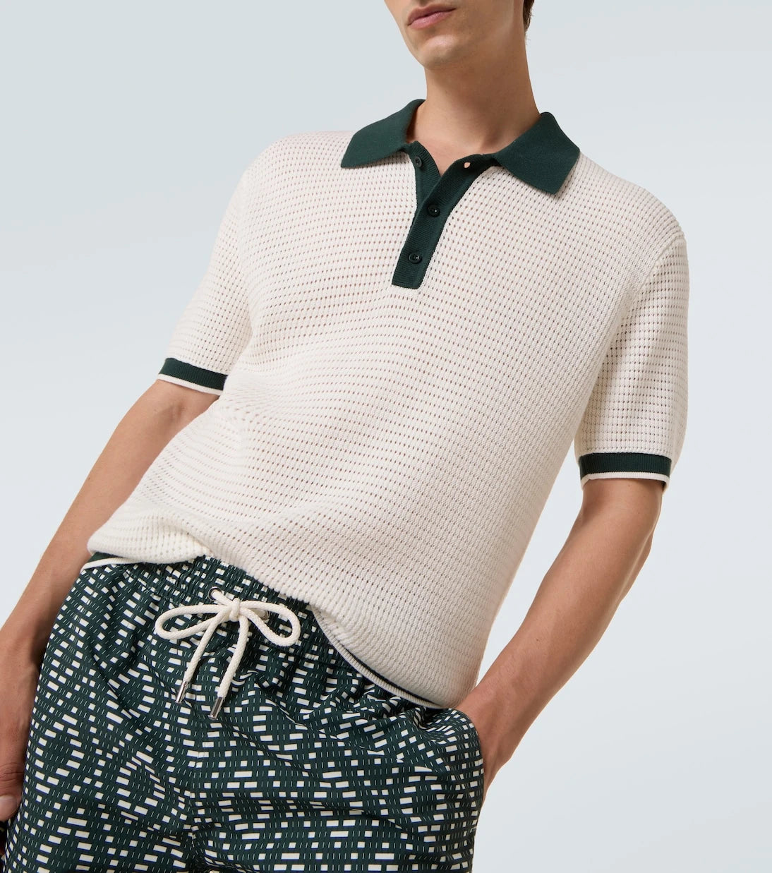 Frescobol Carioca - Vidal pointelle cotton polo shirt