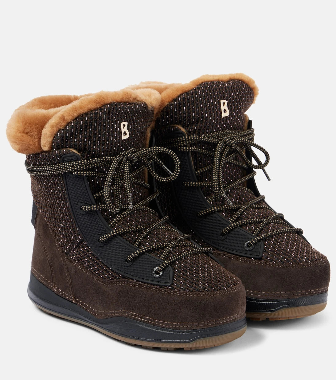 Bogner - Verbier shearling-trimmed suede ankle boots