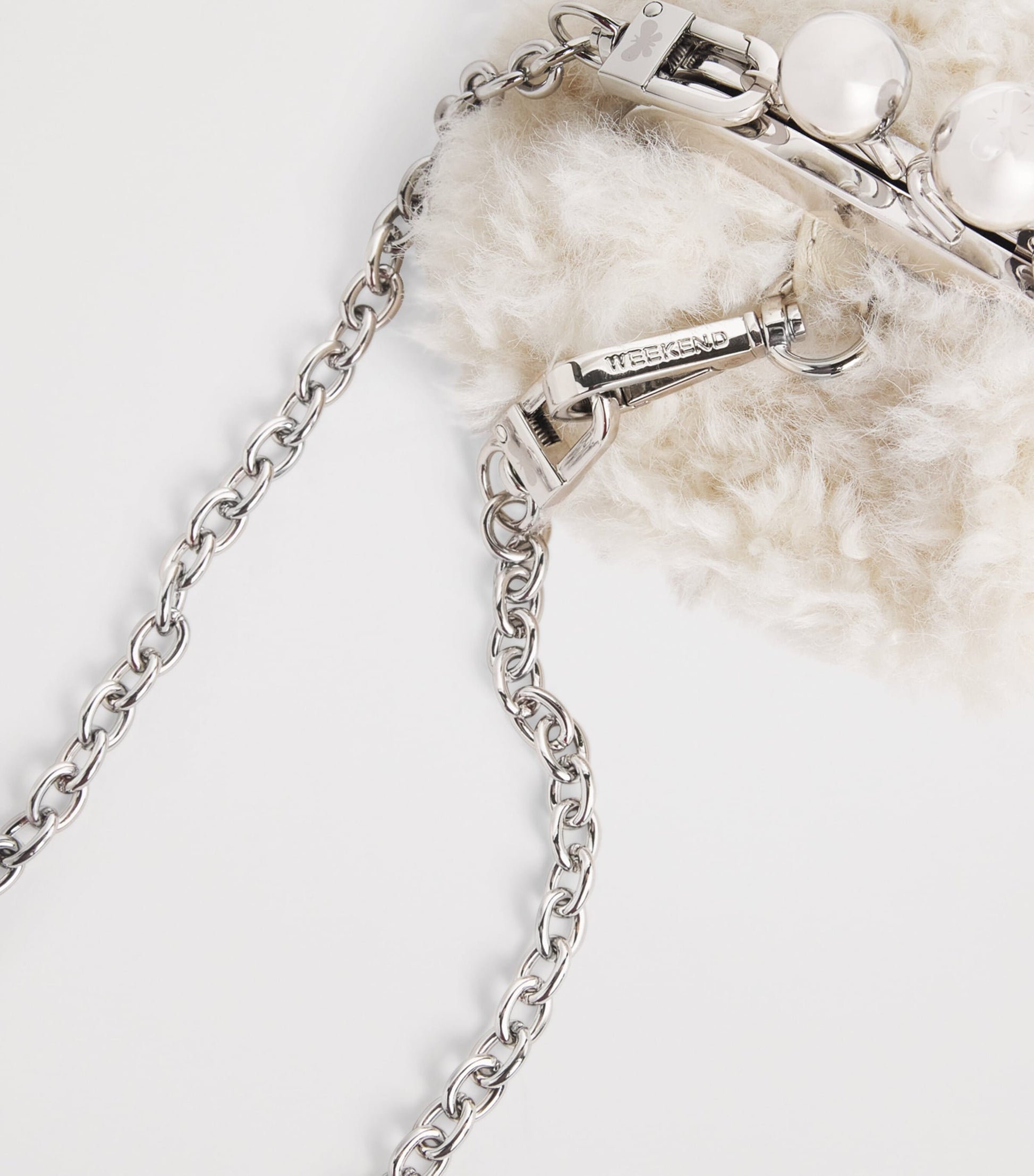 Faux Fur Pasticcino Nano Bag IVORY