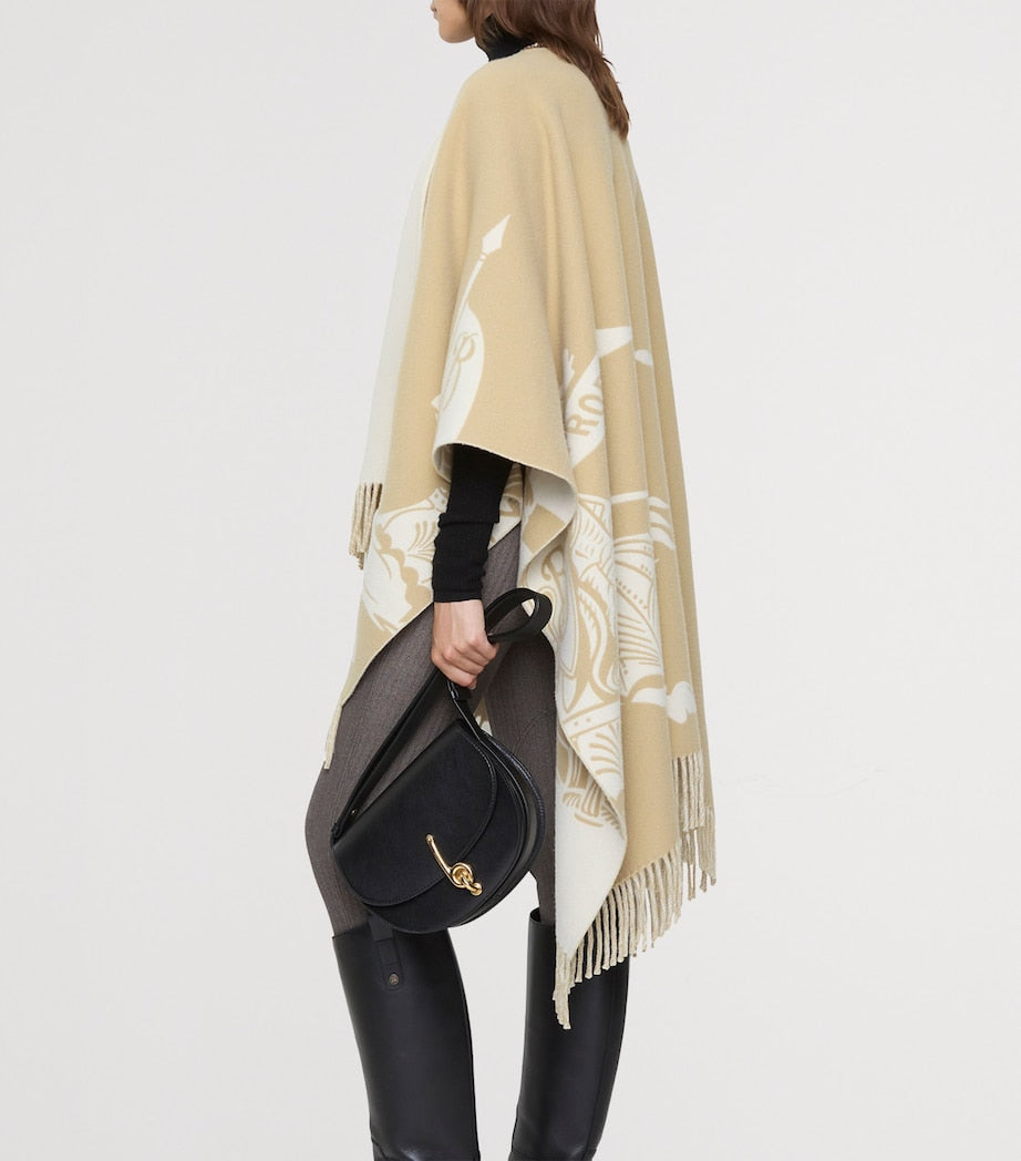 Burberry Beige Wool-Cashmere EKD Cape