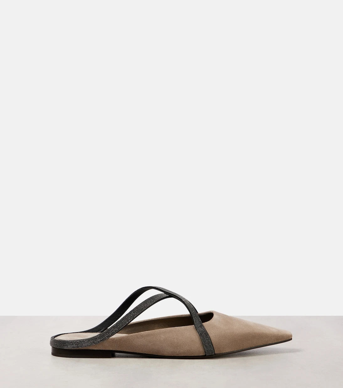 Brunello Cucinelli - Monili suede mules