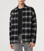 Black Organic Cotton Check Bayo Jacket