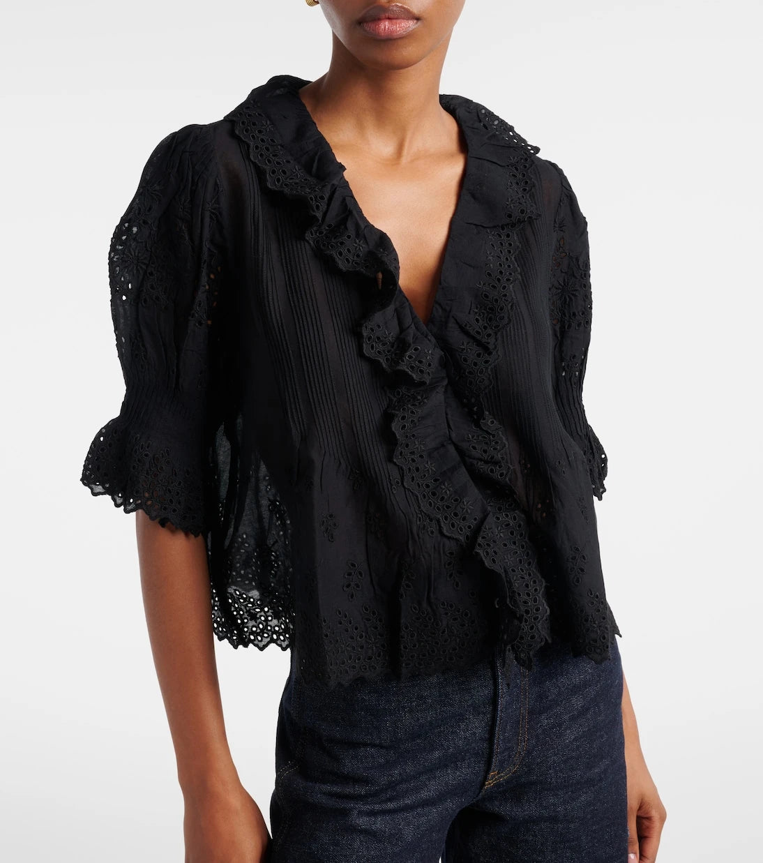 Dôen - Henri pointelle cotton top