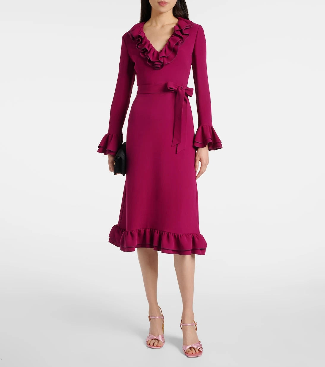 Valentino - Cady Couture ruffled midi dress