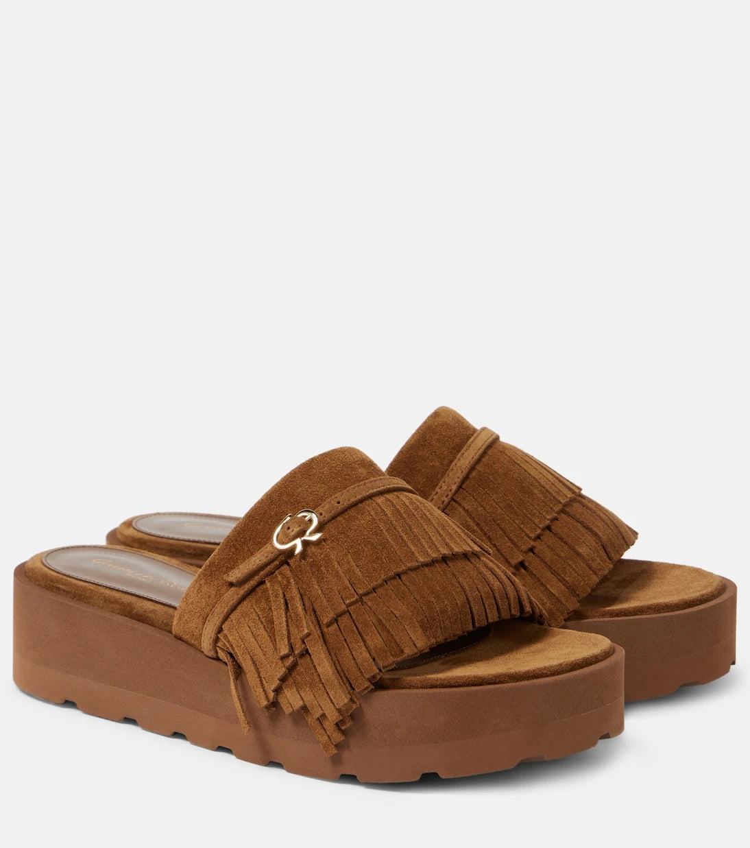 Gianvito Rossi - Fringed suede slides