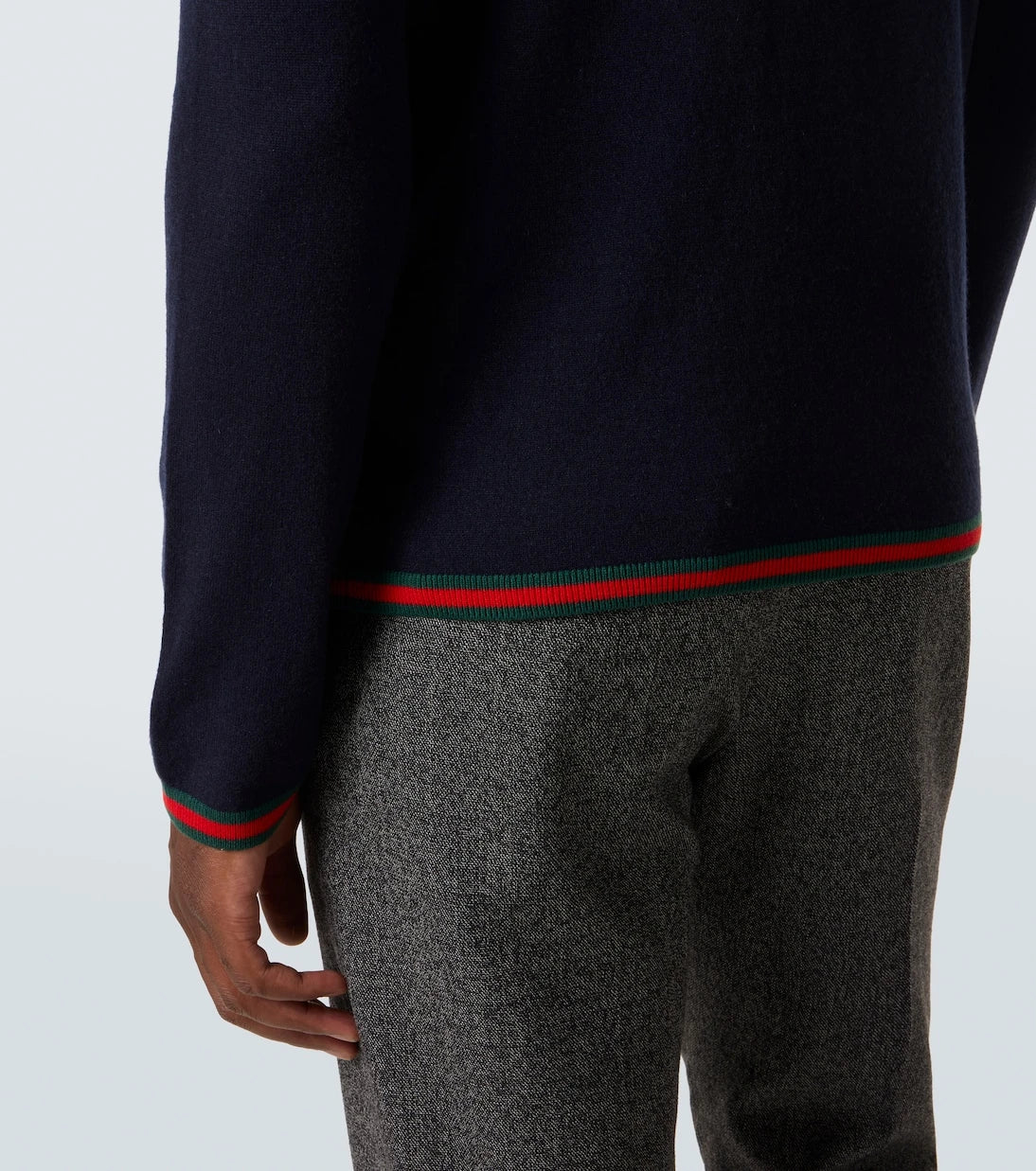 Gucci - Webstripe cashmere turtleneck sweater