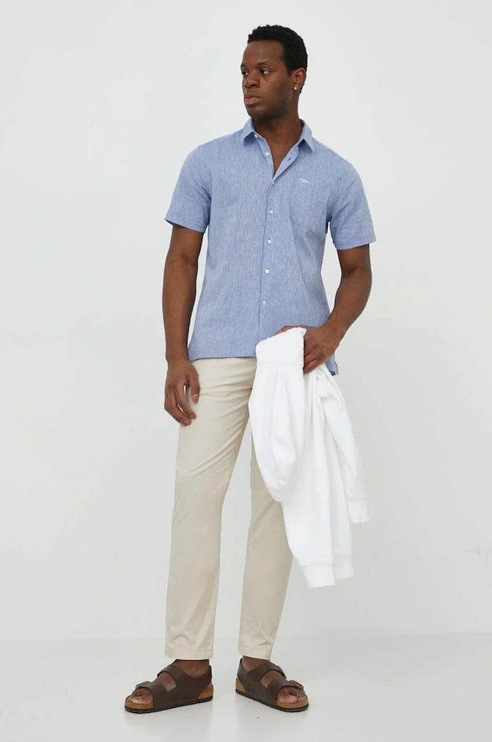 Barbour риза мъжка с лен Shirt Dept - Summer