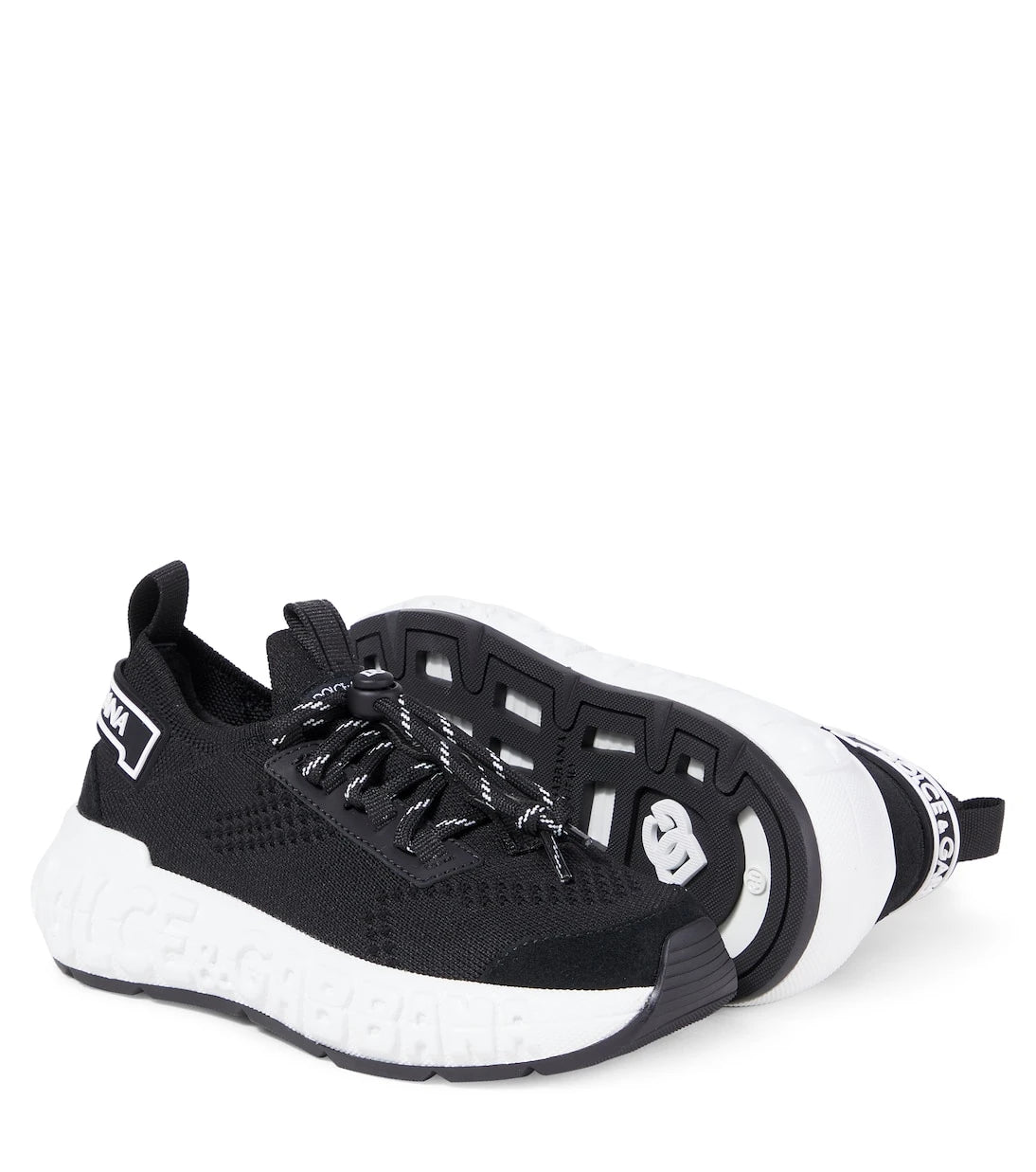 Dolce&Gabbana Kids - Logo leather-trimmed sneakers