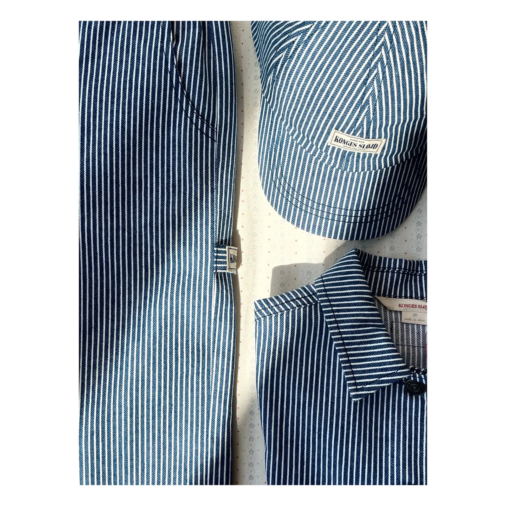 Konges Sløjd - Luc Striped Organic Cotton Cap | Blue