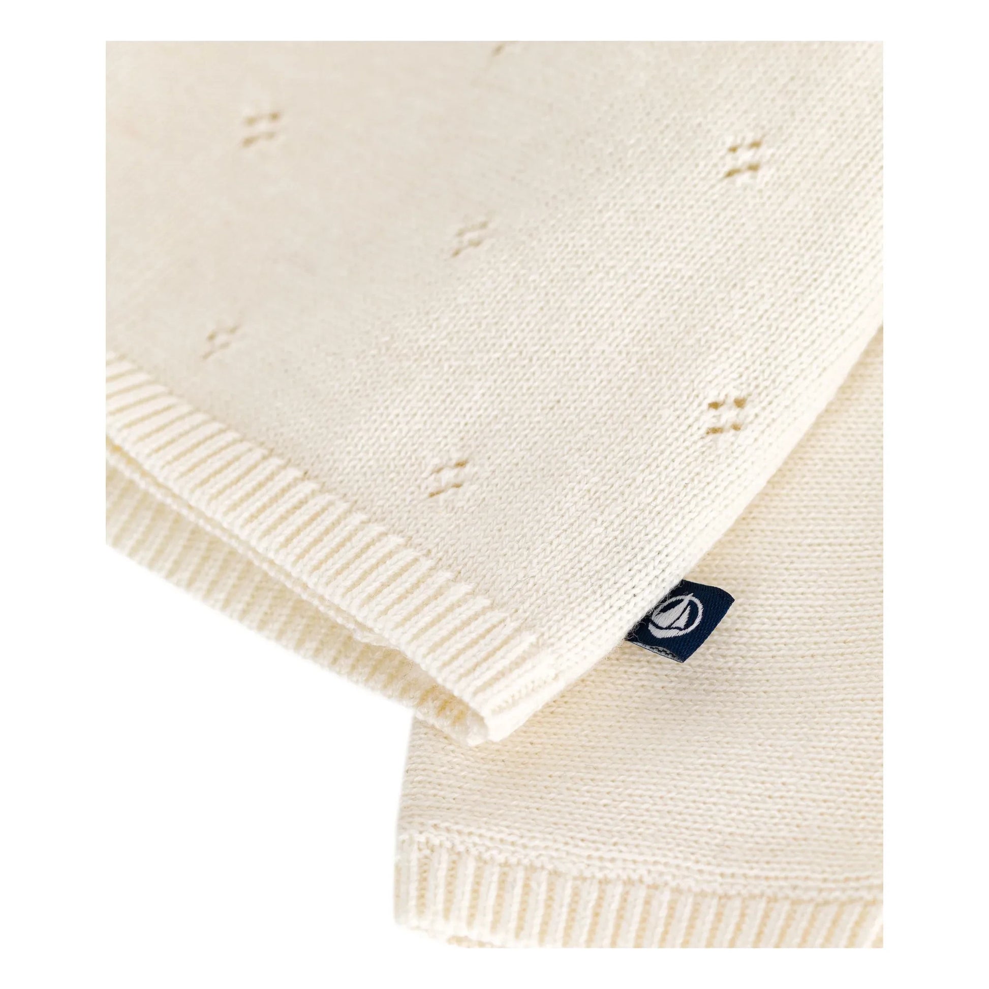 Petit Bateau - Pointelle Laine wrap cardigan | Ecru
