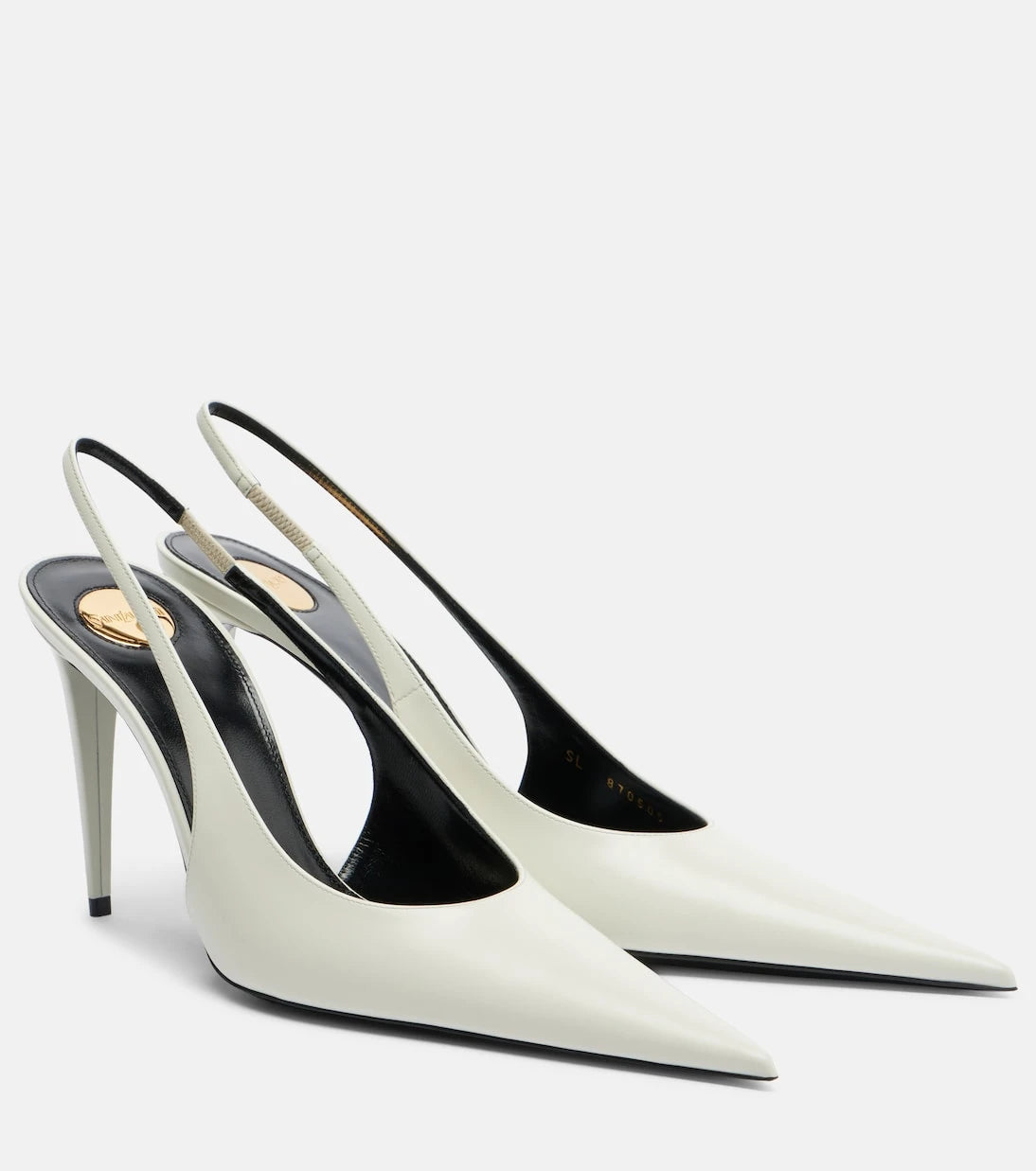 Saint Laurent - Guermantes patent leather slingback pumps