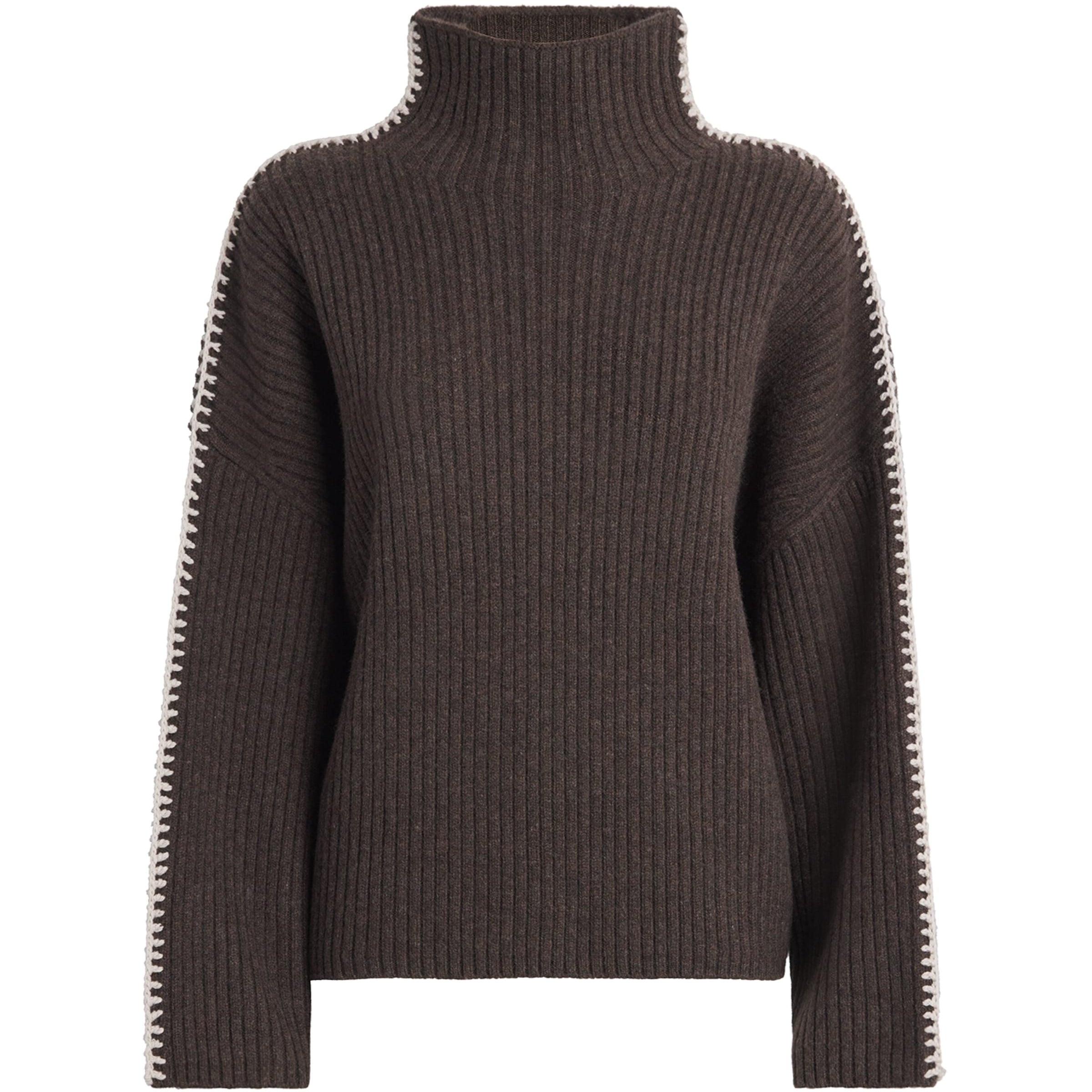Wool Ingrid Rollneck Sweater Brown