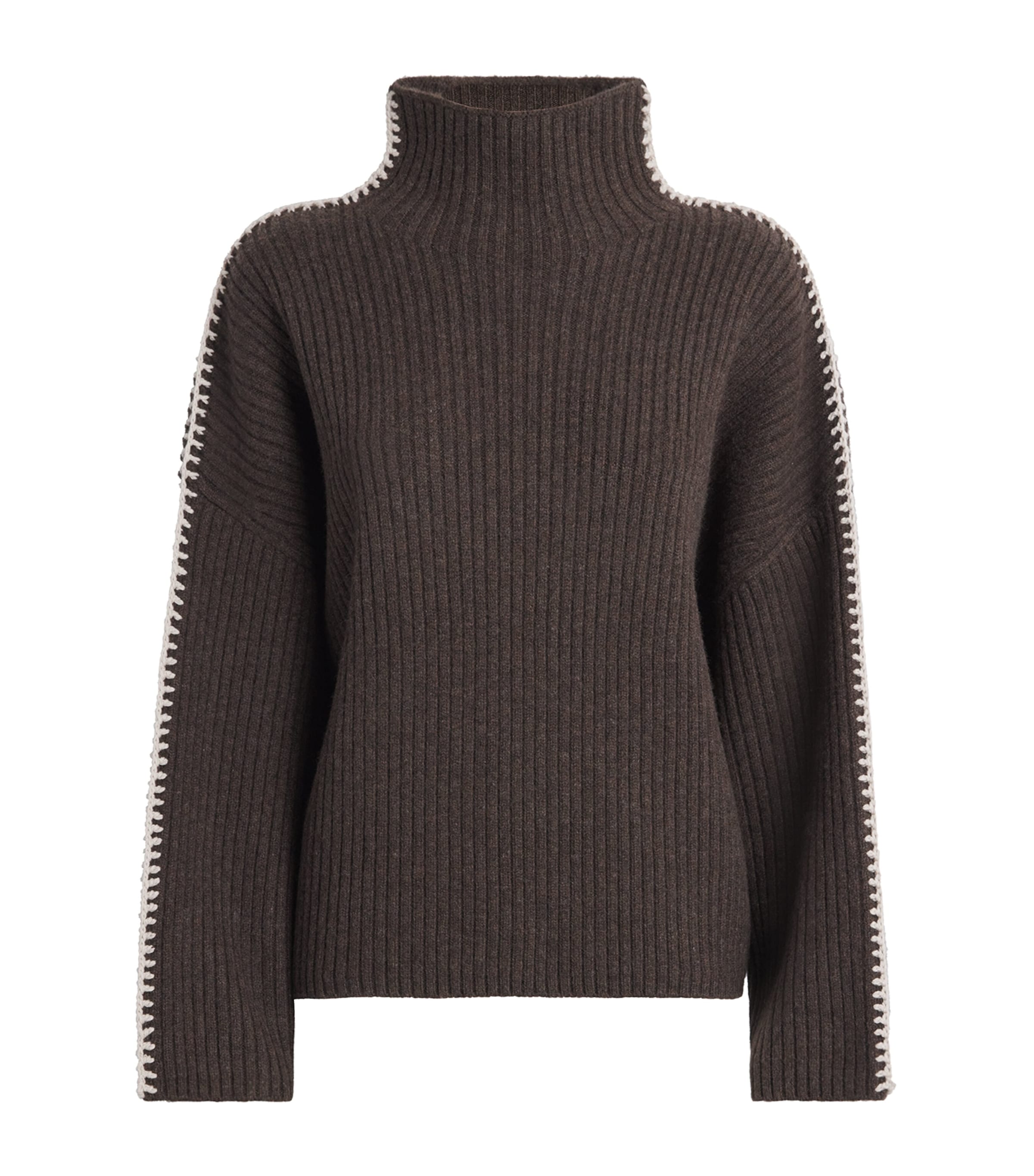 Wool Ingrid Rollneck Sweater Brown