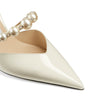 Jimmy Choo White Aurelie 85 Patent Pumps