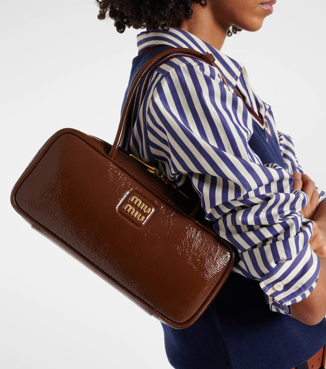Miu Miu - Beau patent leather shoulder bag