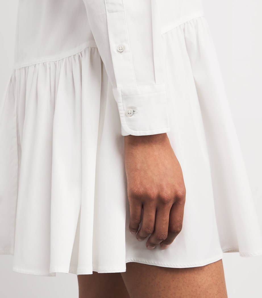 Polo Pony Shirt Mini Dress WHITE