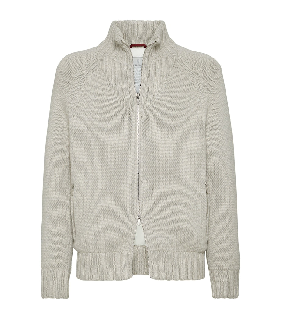 Brunello Cucinelli Beige Cashmere Down-Filled Jacket