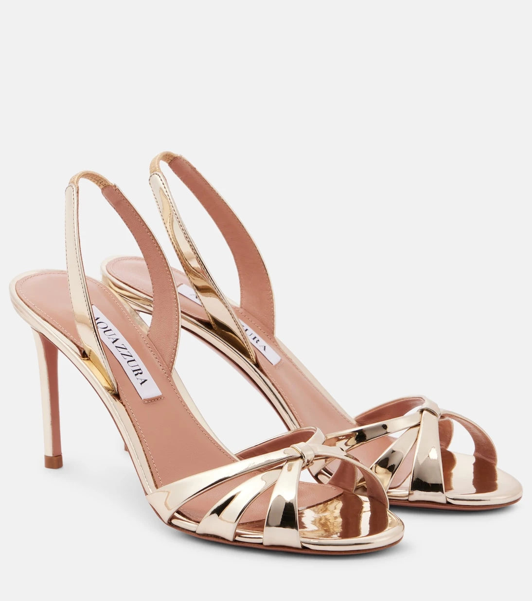 Aquazzura - صندل تاتي 85 من الجلد المعدني