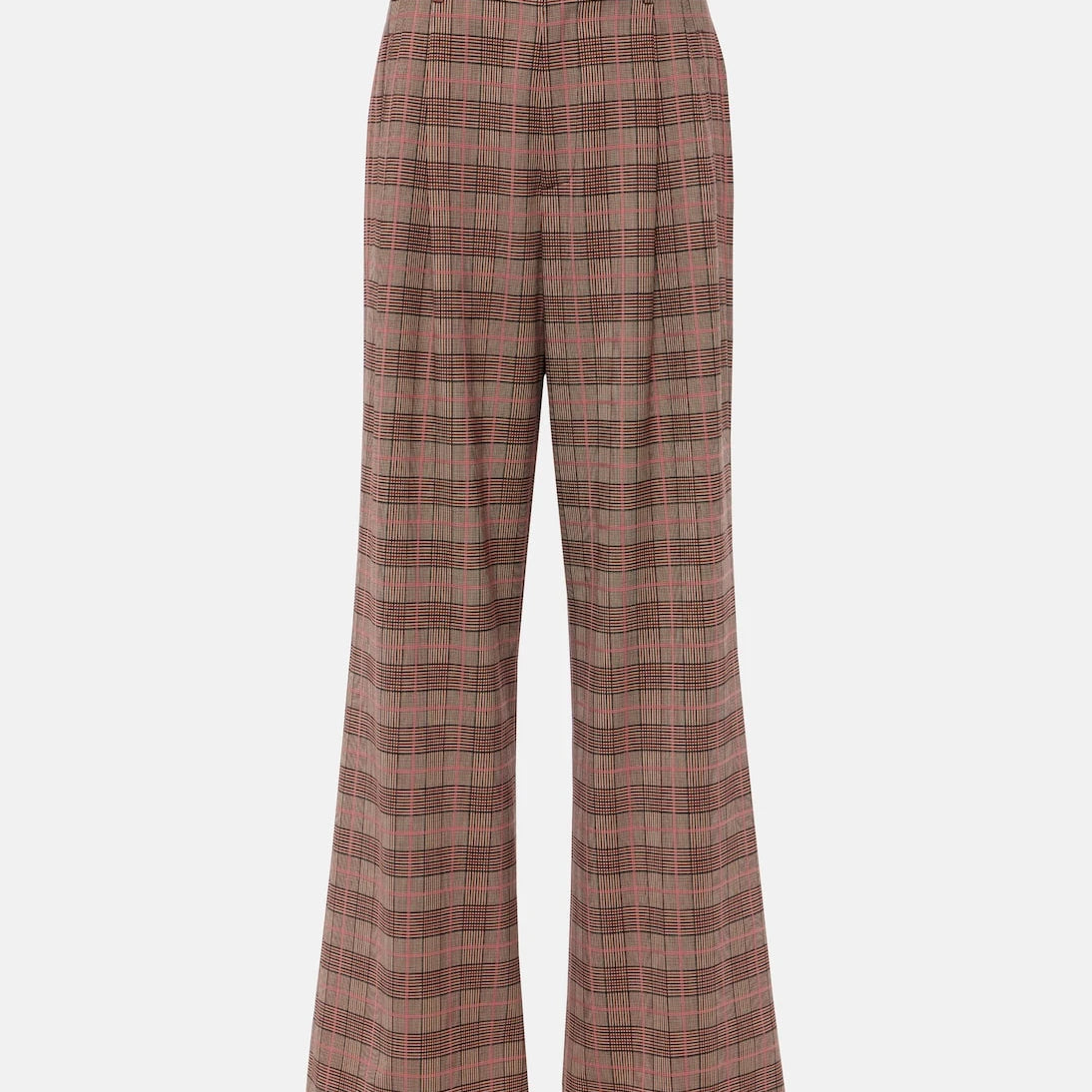 Etro - Checked high-rise wide-leg pants