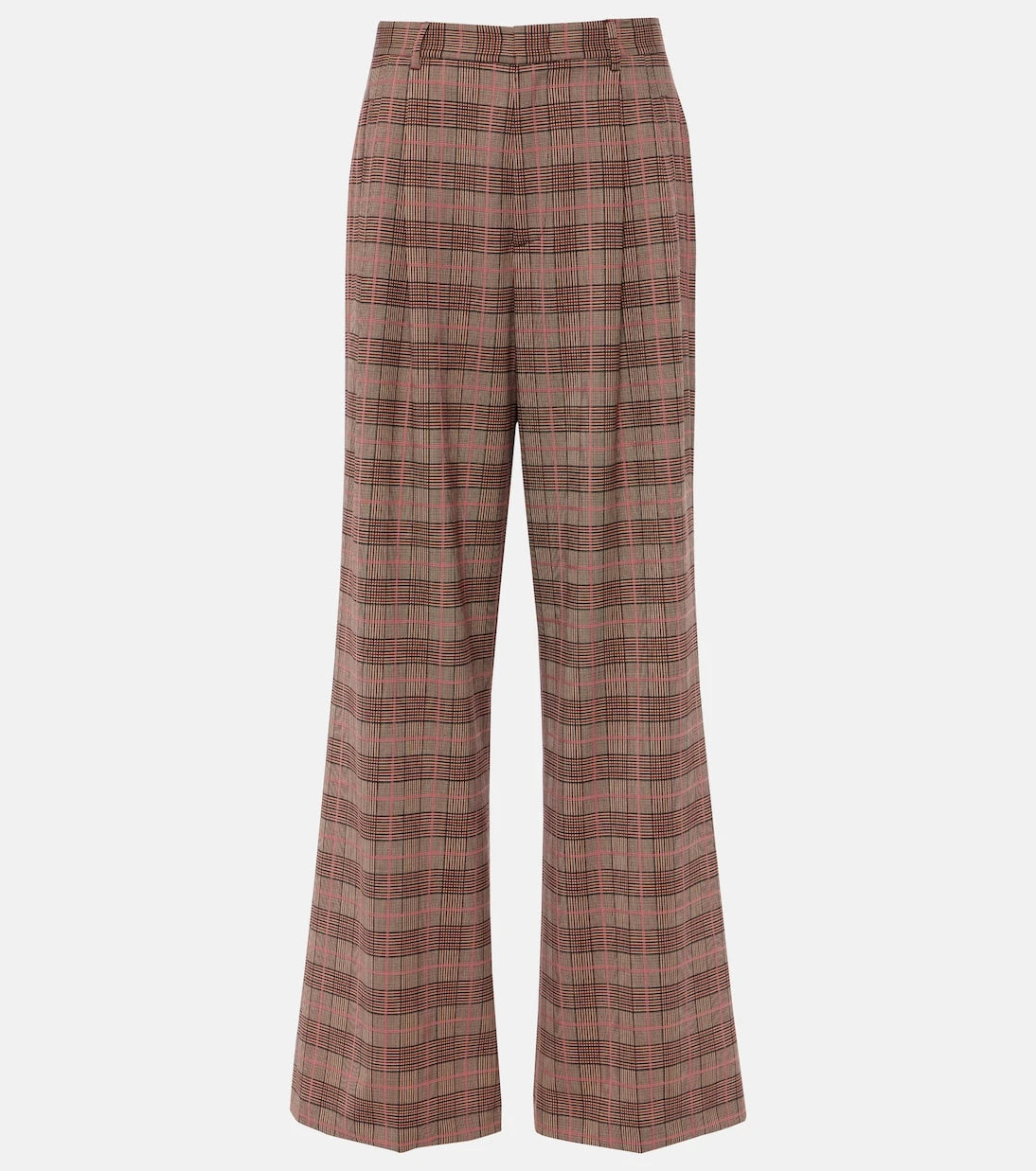 Etro - Checked high-rise wide-leg pants