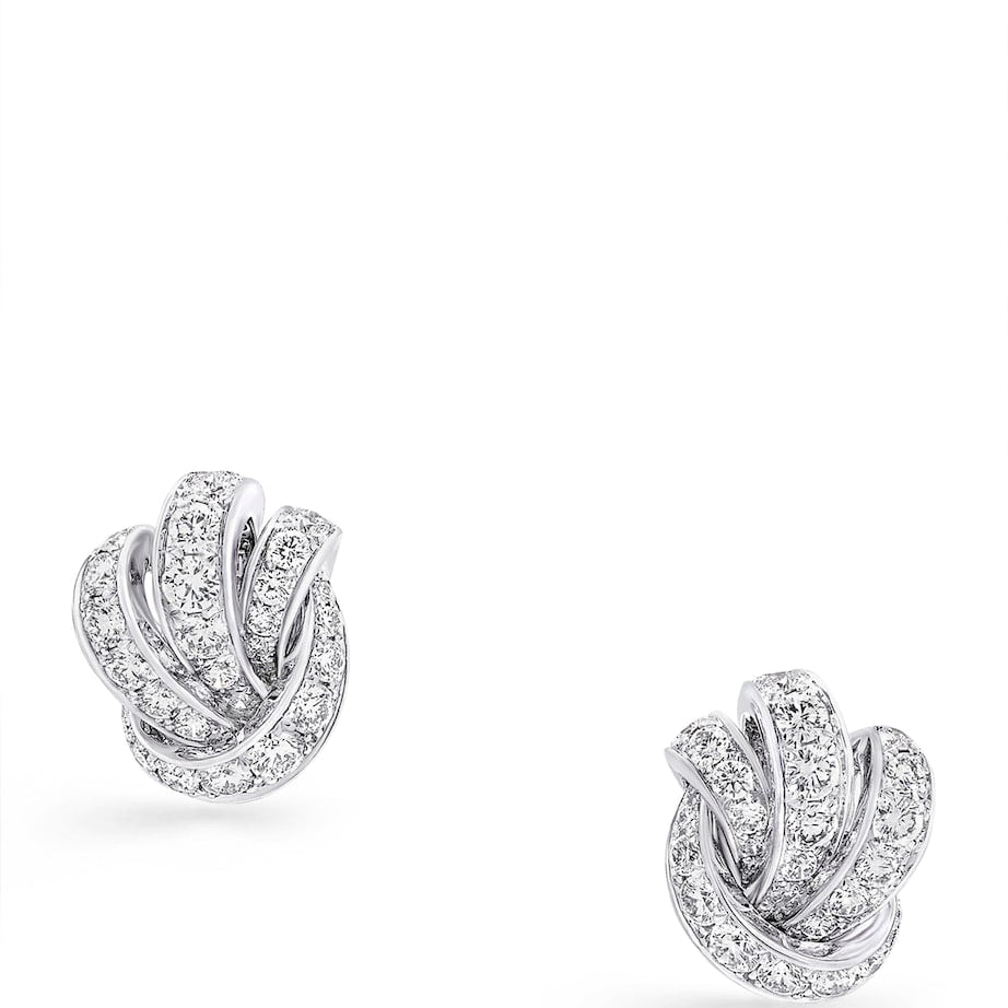 White Gold and Diamond Tilda's Bow Stud Earrings