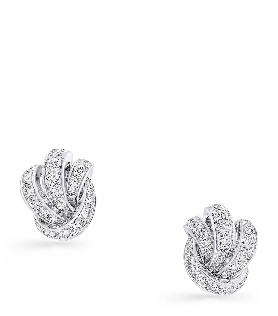White Gold and Diamond Tilda's Bow Stud Earrings