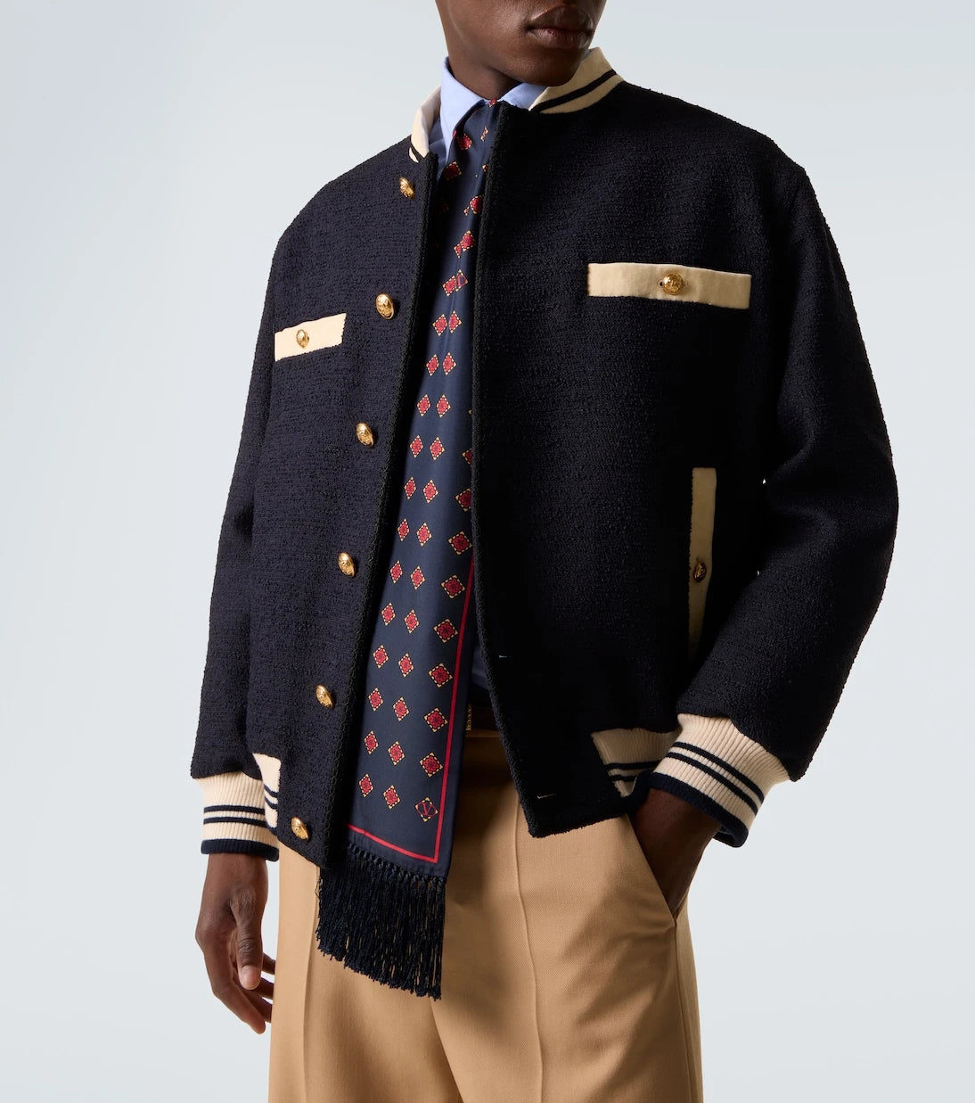 Valentino - Tweed bomber jacket