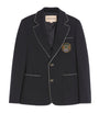 Valentino Garavani Black Virgin Wool Crest Blazer