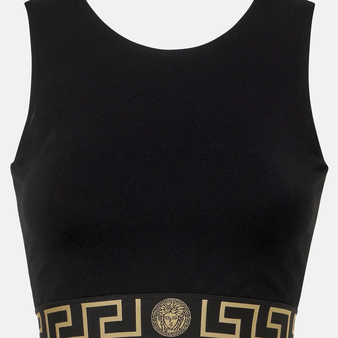 Versace - Greca Border cropped tank top