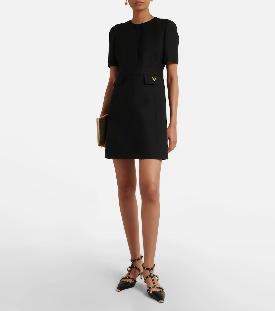Valentino - Crepe Couture VGold minidress