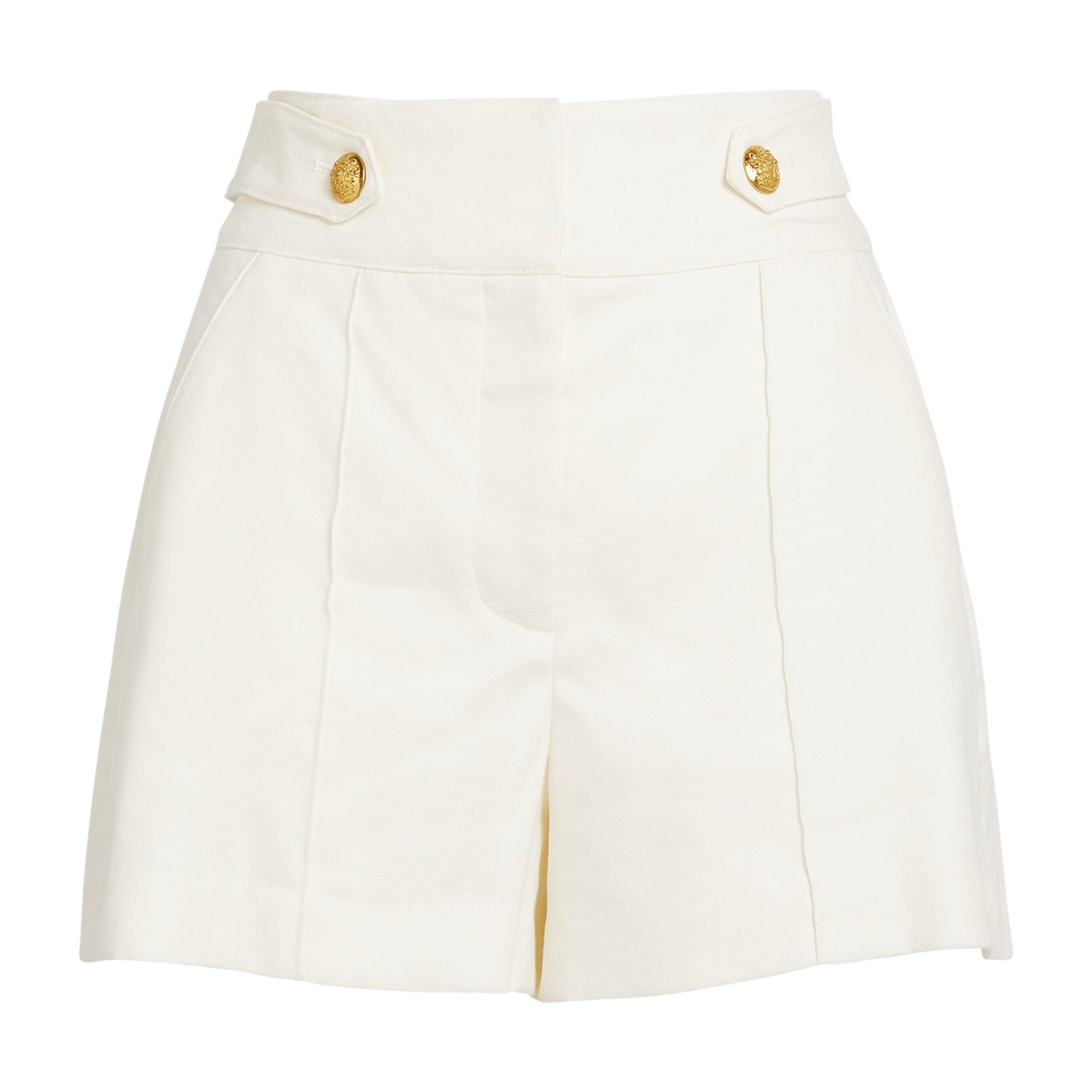 Veronica Beard White Linen-Blend Runo Shorts