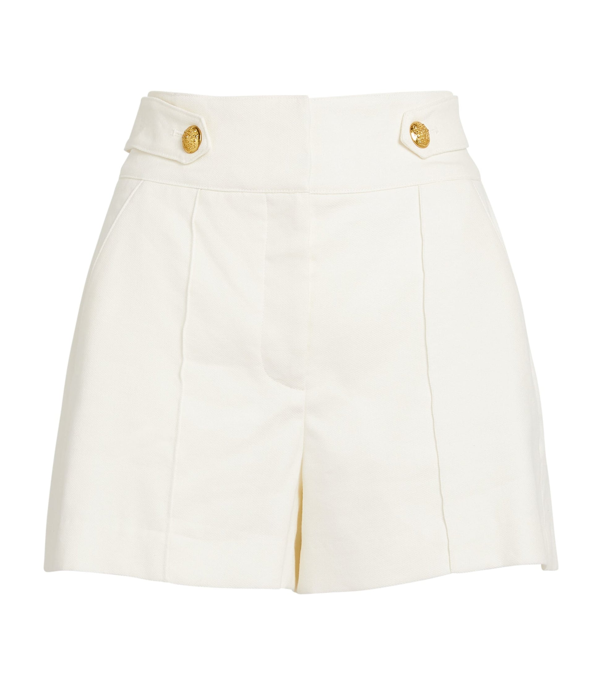 Veronica Beard White Linen-Blend Runo Shorts
