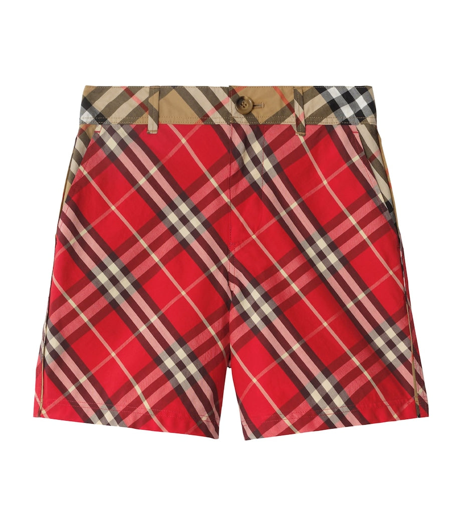 Burberry Kids Cotton Check Shorts (3-12 Years)