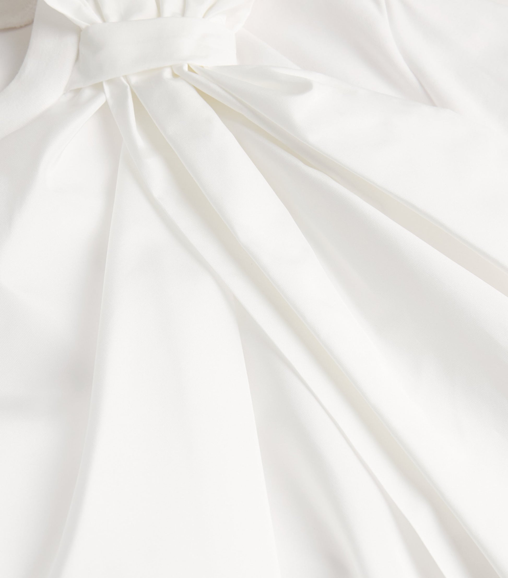 Max Mara White Cotton Bow-Detail T-Shirt