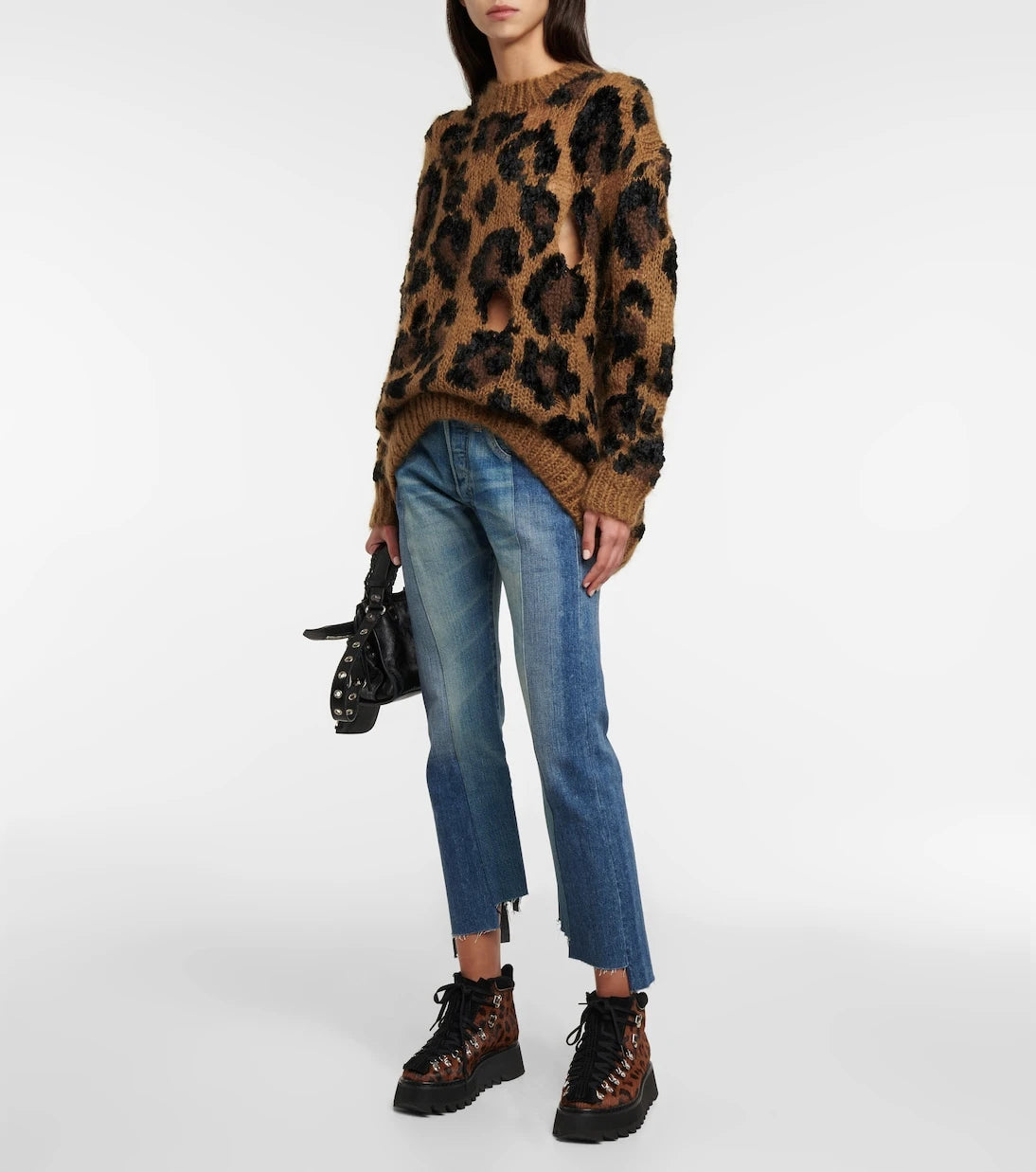 Junya Watanabe - Leopard-print calf hair ankle boots