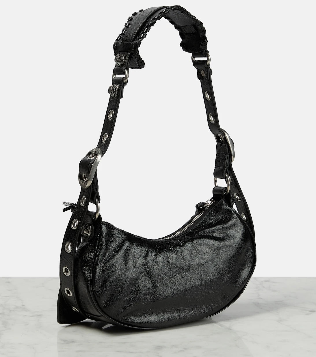 Balenciaga - حقيبة كتف Le Cagole XS من الجلد